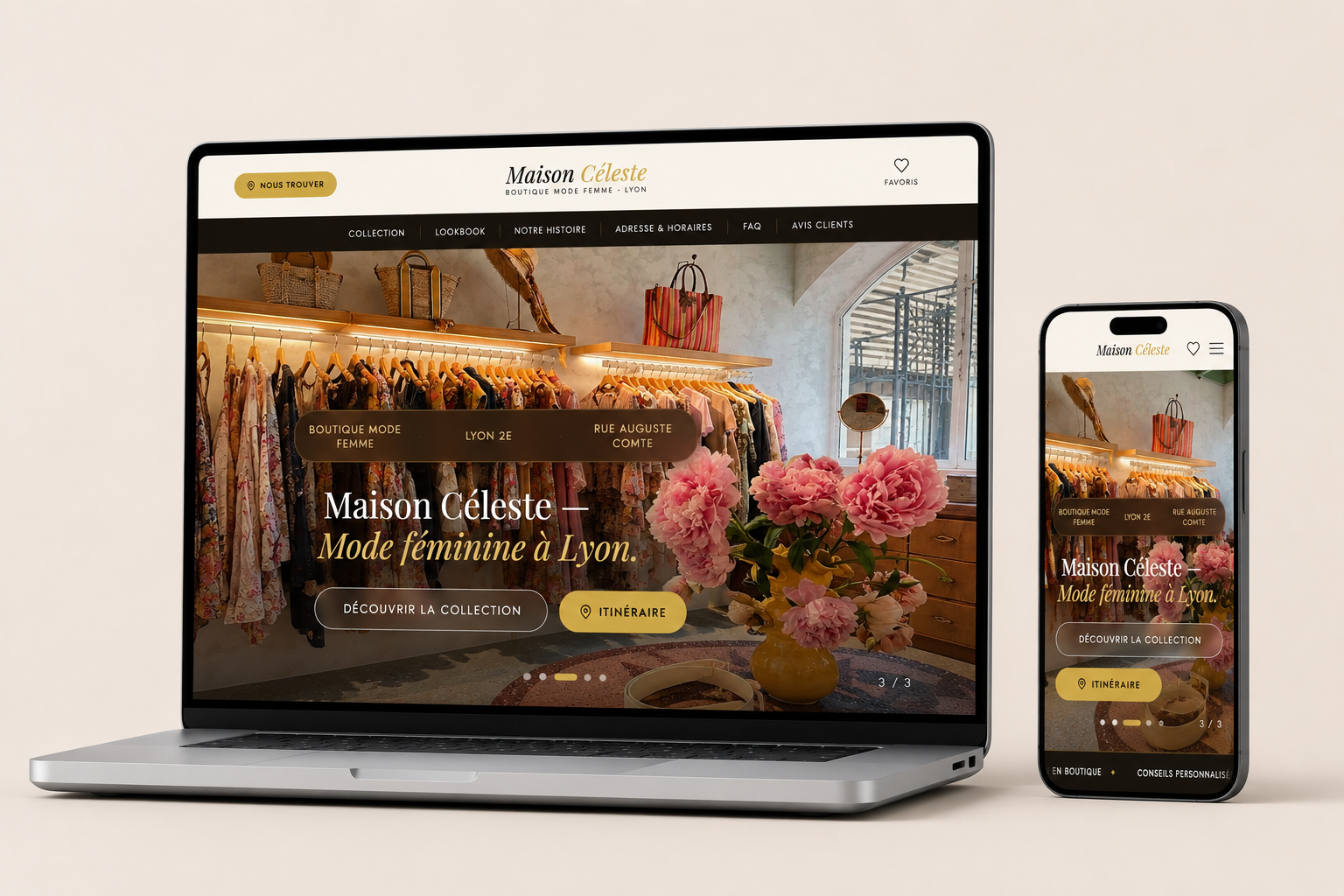 Modèle Boutique Vitrine HMS Digital